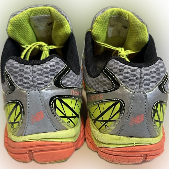 NB NEW BALANCE SNEAKERS RUN WALK ATHLETIC SZ 11.5 880v4 GRAY ORANGE BLACK YELLOW - Picture 3 of 14